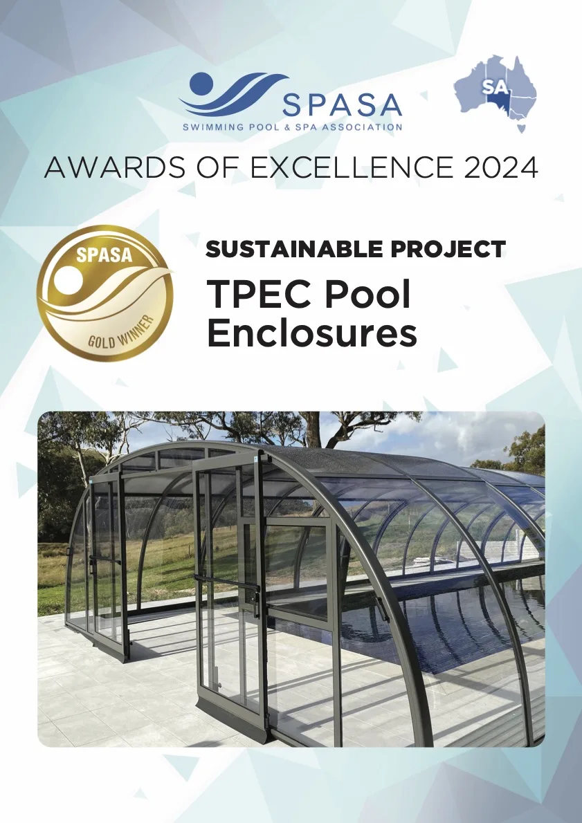 SA Gold Award Winners SPASA 2024 TPEC Pool Enclosures jpg